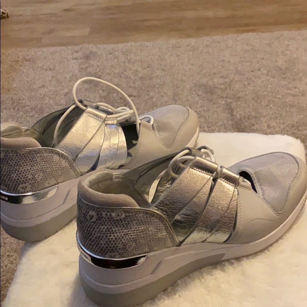 Michael Kors very unique open tie sneakers